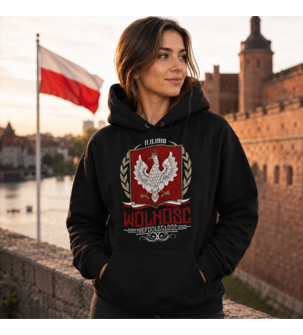 Damska bluza z kapturem WOLNOŚĆ